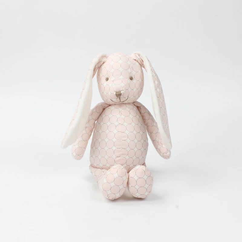 Plush Baby Toys Infant Educational Comforter Toy Printed Soft Cotton Stuffed Animals Rabbit for Newborn Kids Christmas Gift 30cm - Image 3
