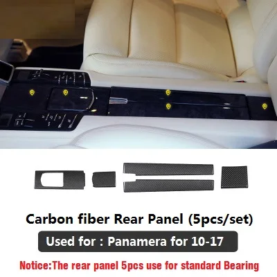 14 шт./компл. аксессуары для автомобильного интерьера, для porsche panamera аксессуары двери внутреннее художественное оформление планки - Название цвета: Fiber Rear Panel