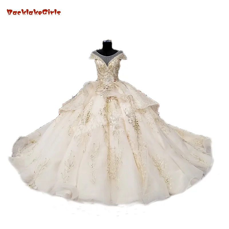 Роскошные без рукавов Цветные 3d цветы винтажные тяжелые Свадебные платья 2018 высокого класса самая большая юбка Сексуальная настоящая