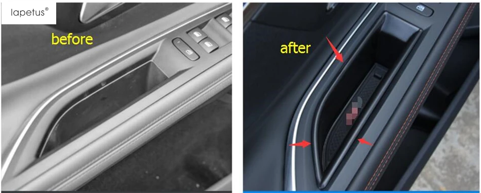 Accessories For Peugeot 3008 3008GT 2017 2018 Car Front Inside Car Door Storage Pallet Armrest Container