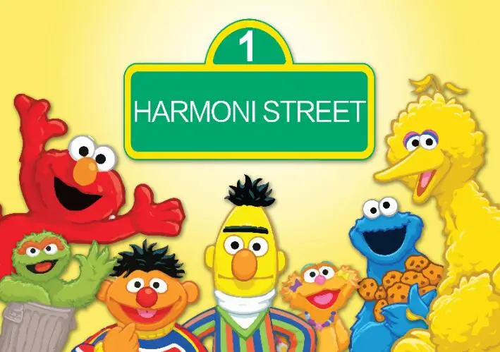 

custom Sesame Street Themed backgrounds High quality Computer print party backdrop