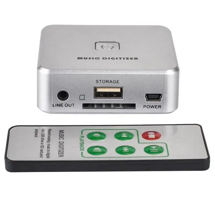 Audio recorder Audio Capture USB Converter Convert old analog music cassette Vinyl to mp3 save to USB Flash Drive SD Card EZ241