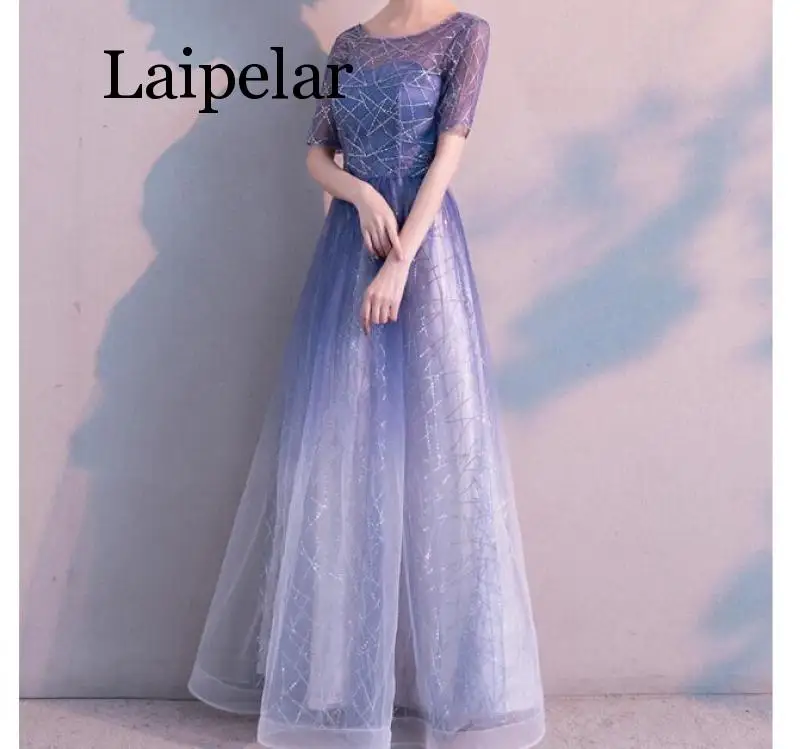 

Laipelar Ruffles Women Chiffon Dress Elastic Waist Flare Sleeve Female Long Vestidos Dress 2019