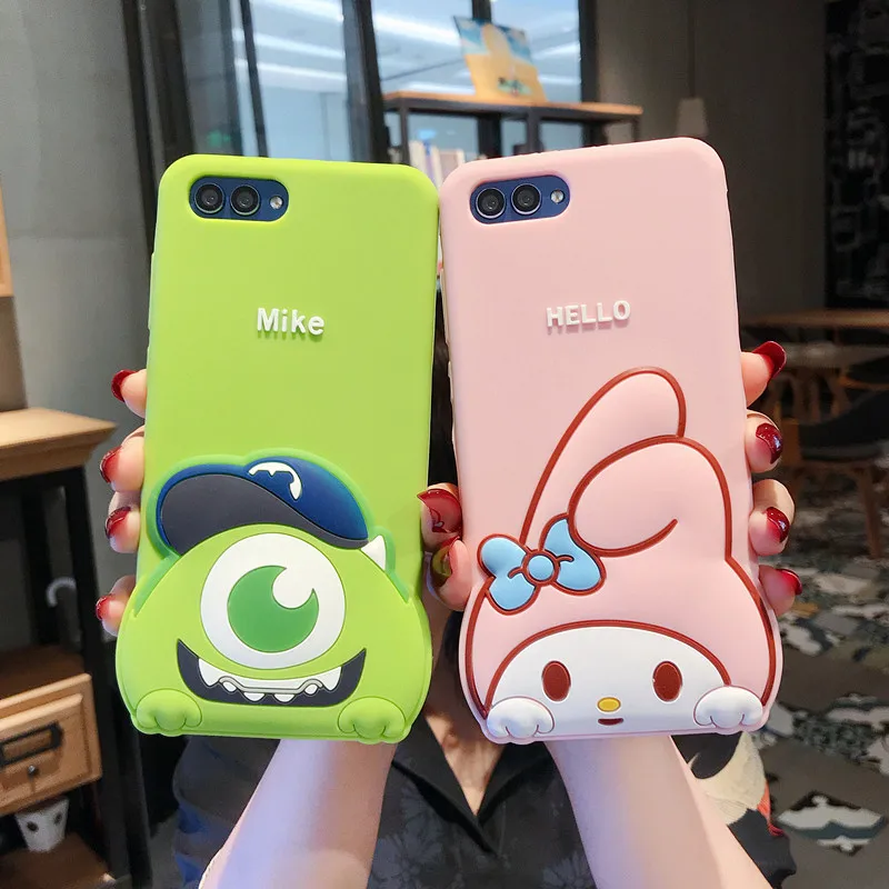 

New cute 3D Cartoon Hello Monocular rabbit Soft silicone Phone Cover Case For Huawei P20 P30 Honor 10 lite nova 2S 3 3i 3e 4 4e