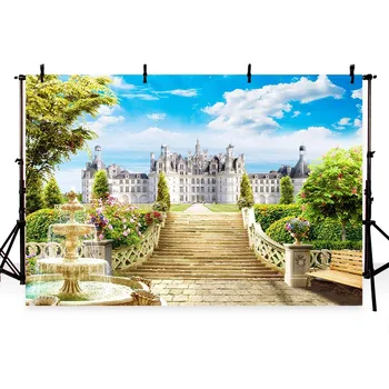 

MEHOFOTO Vinyl Photography Backdrop Retro Castle Vintage Palace Photocall Royal Garden Floral Studios Children Background G-493