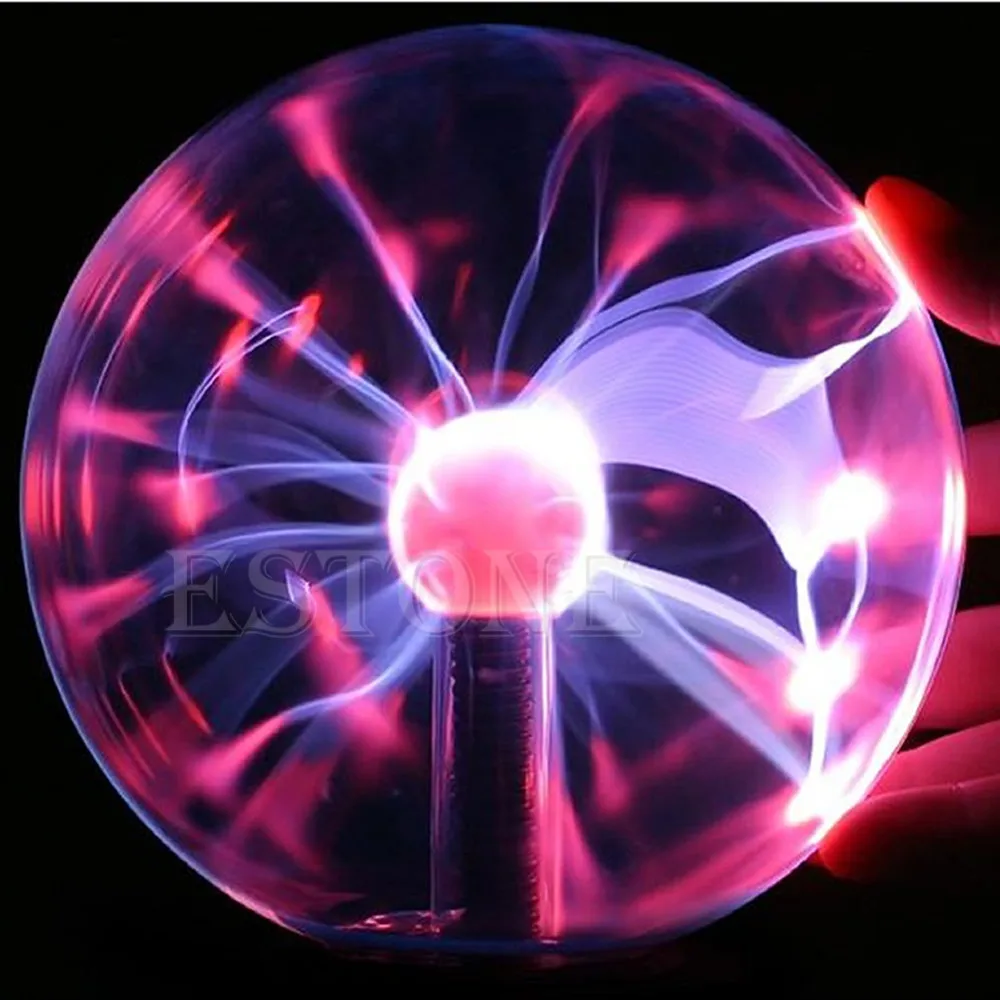 Горячая продажа 14,5X9,8 см USB Волшебная черная основа Стекло плазменный шар Сфера Lightning вечерние лампы с usb-кабелем