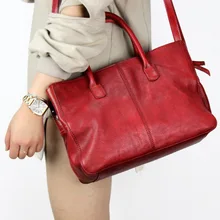 Весенняя Сумка-тоут из натуральной кожи для женщин, новинка, зеленая коричневая сумка через плечо из воловьей кожи, Женская Повседневная сумка на одно плечо