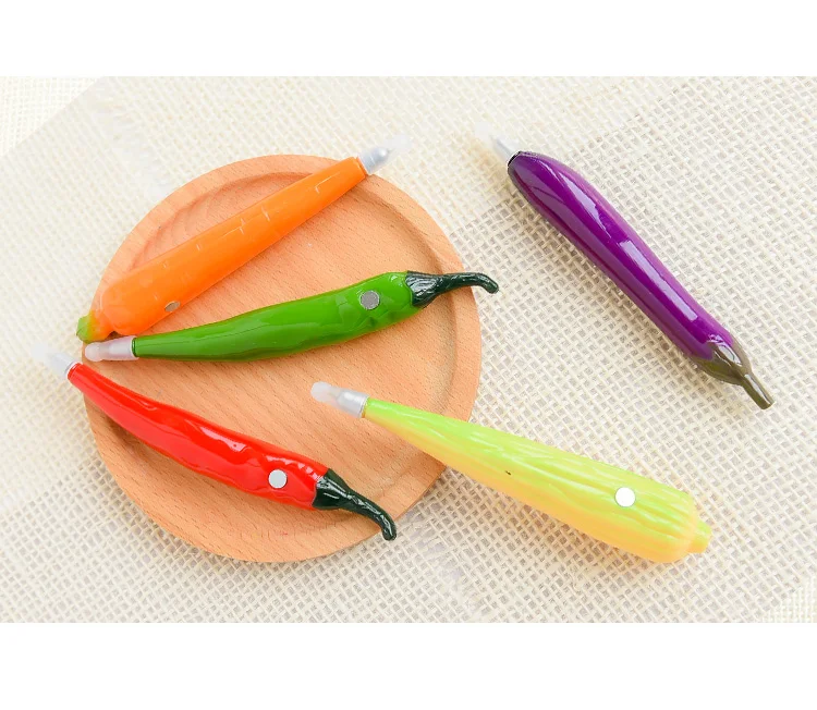 Милая креативная пластиковая шариковая ручка с магнитом, свежие овощи, шариковые ручки для детей, студентов, новинка, подарок, школьные канцелярские принадлежности