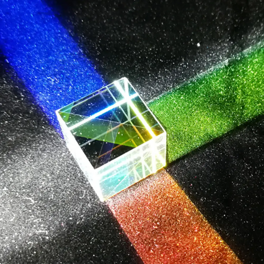 Призма с оптическим стеклом X-кубическая Призма RGB комбайнер сплиттер преподавания физики декоративные зеркала