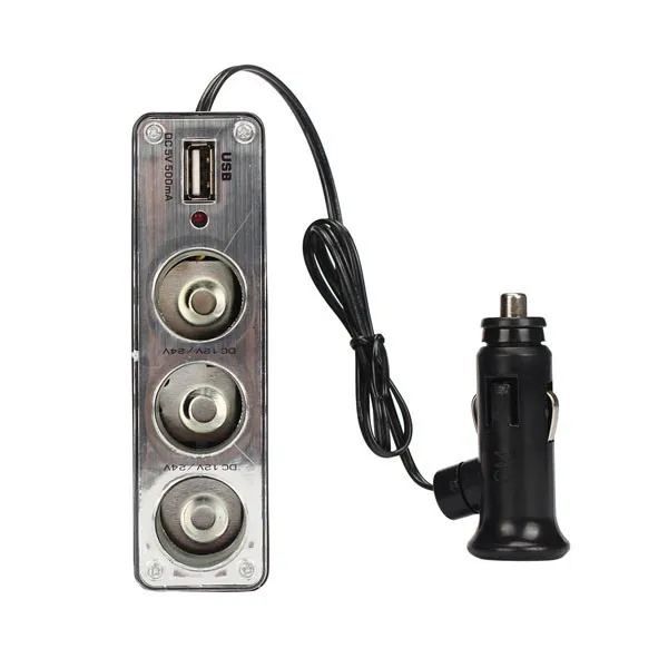 Willtoo USB зарядное устройство+ тройной разъем автомобильный прикуриватель разветвитель автомобильный адаптер для iPhone samsung планшет быстрое зарядное устройство