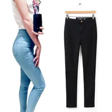 Джинсы для женщин, Стрейчевые черные джинсы для женщин, штаны, обтягивающие женские джинсы с высокой талией, синие женские мягкие хлопковые джинсы