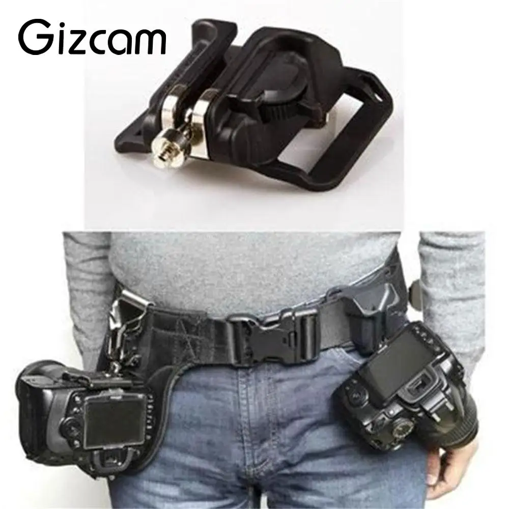 

Gizcam Waist Belt for Sony Canon Nikon SLR DSLR Camera Fast Loading Holster Button Buckle Mount Clip Camera Accessories