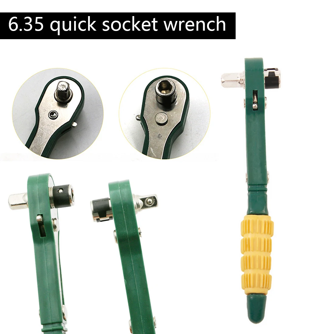 

Portable Multifunctional Mini 1/4 Head Screwdriver Pole 6.35 Quick Ratchet Socket Wrench Multiple Function Tool
