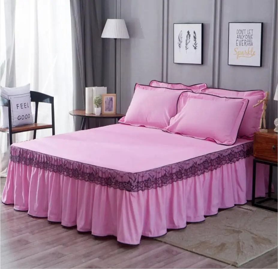 100/% Cotton Fitted Sheet White 40cm Bed Skirt