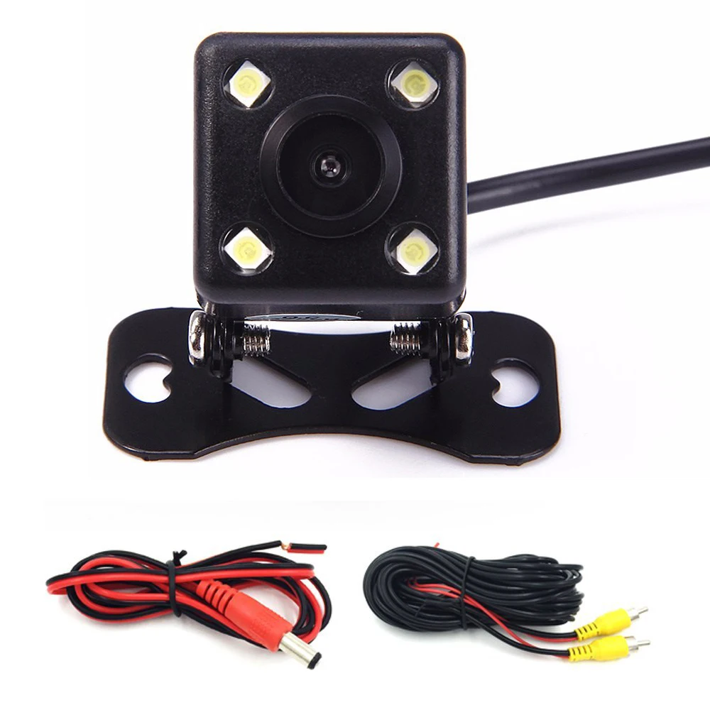 

Universal CCD Car Auto Back Up Reverse Backup 4 LED Night Vision Rear View Camera Waterproof HD 170 Degree Parking Assistance