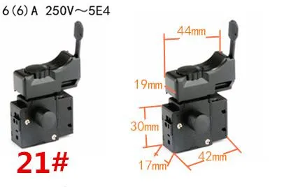 Миниатюрный переключатель электроинструмента, кнопка управления скоростью, триггер для электрической пилы, циркулярной пилы, угловая шлифовальная машина, аксессуары для оборудования - Цвет: 21