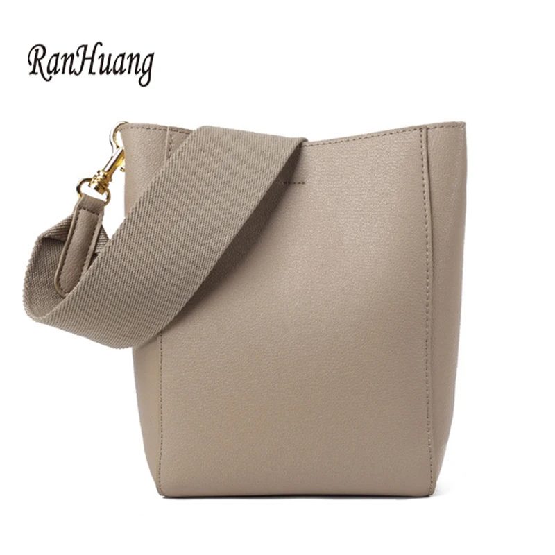 RanHuang 2019 женские модные сумки-ведро высокого качества из натуральной кожи на плечо женские короткие сумки-мессенджеры