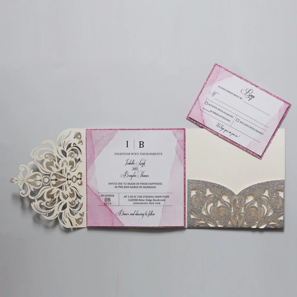 Silver Wedding  Invitation Set