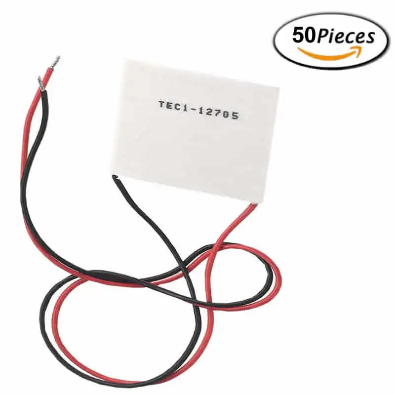 

MCIGICM 50pcs TEC1-12705 Thermoelectric Cooler Peltier 12705 12V 5A Cells, TEC12705 Peltier Elemente Module