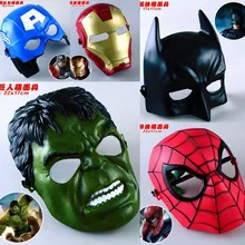 5Pcs/lot Marvel Movie Masks Avengers Hulk Captain America Batman Spiderman Ironman Party Mask Boy Gift Action Figures Toys #E
