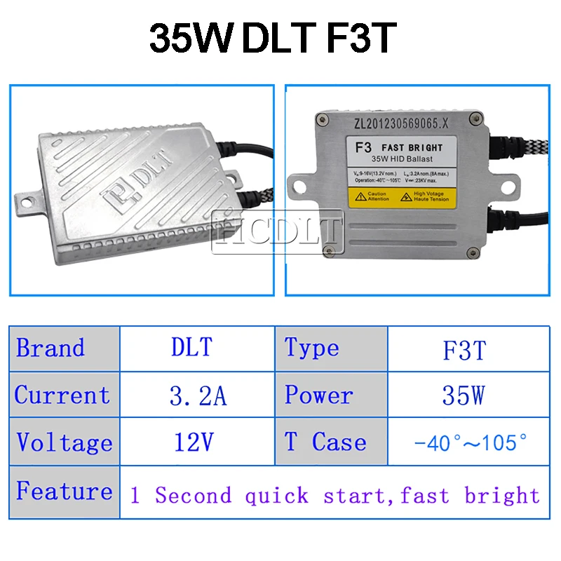 HCDLT AC 12 в 35 Вт 55 Вт 70 Вт ксенон HID балласт Reator DLT F5T F3 F7 F5 Быстрый старт X35 X55 Canbus HID тонкий балласт автомобильный светильник для модернизации
