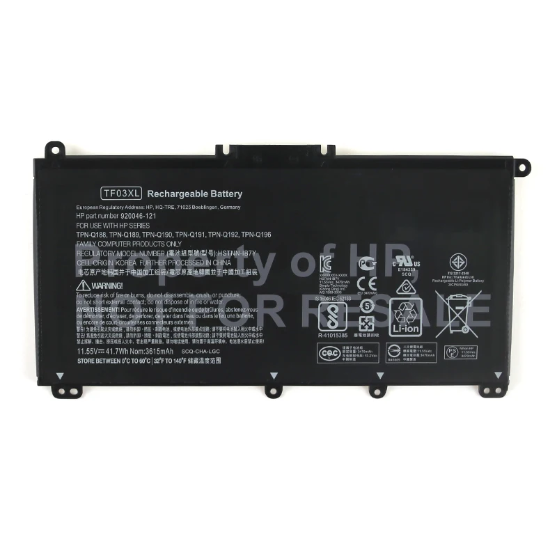 Оригинальный аккумулятор kede 11 55 в 3470 Вт ч 920046 мАч TF03XL фотоаккумулятор для