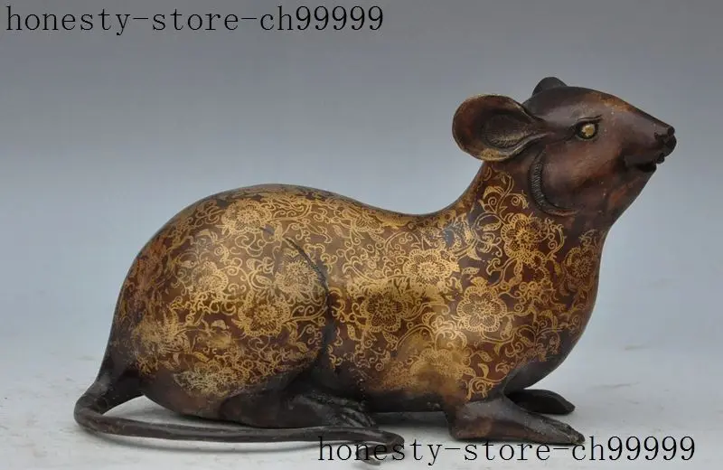 

christmas chinese fengshui bronze animal zodiac Mouse Rat Mice lucky auspicious statue halloween