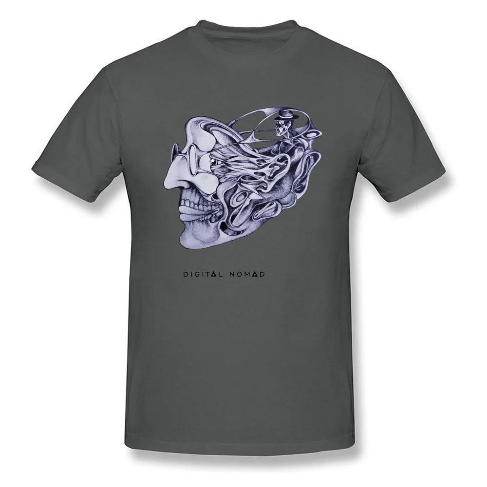 Brand DigitalnomadCoder Summer T-shirts O-Neck 100% Cotton Men Tops Tees Short Sleeve NEW YEAR DAY Summer Tee Shirt DigitalnomadCoder carbon