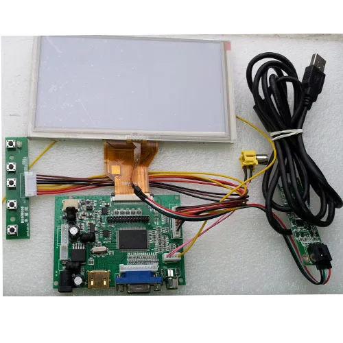 

HDMI+VGA+2AV Controller board+6.5" LCD AT065TN14 800*480 Lcd panel+Touch Screen