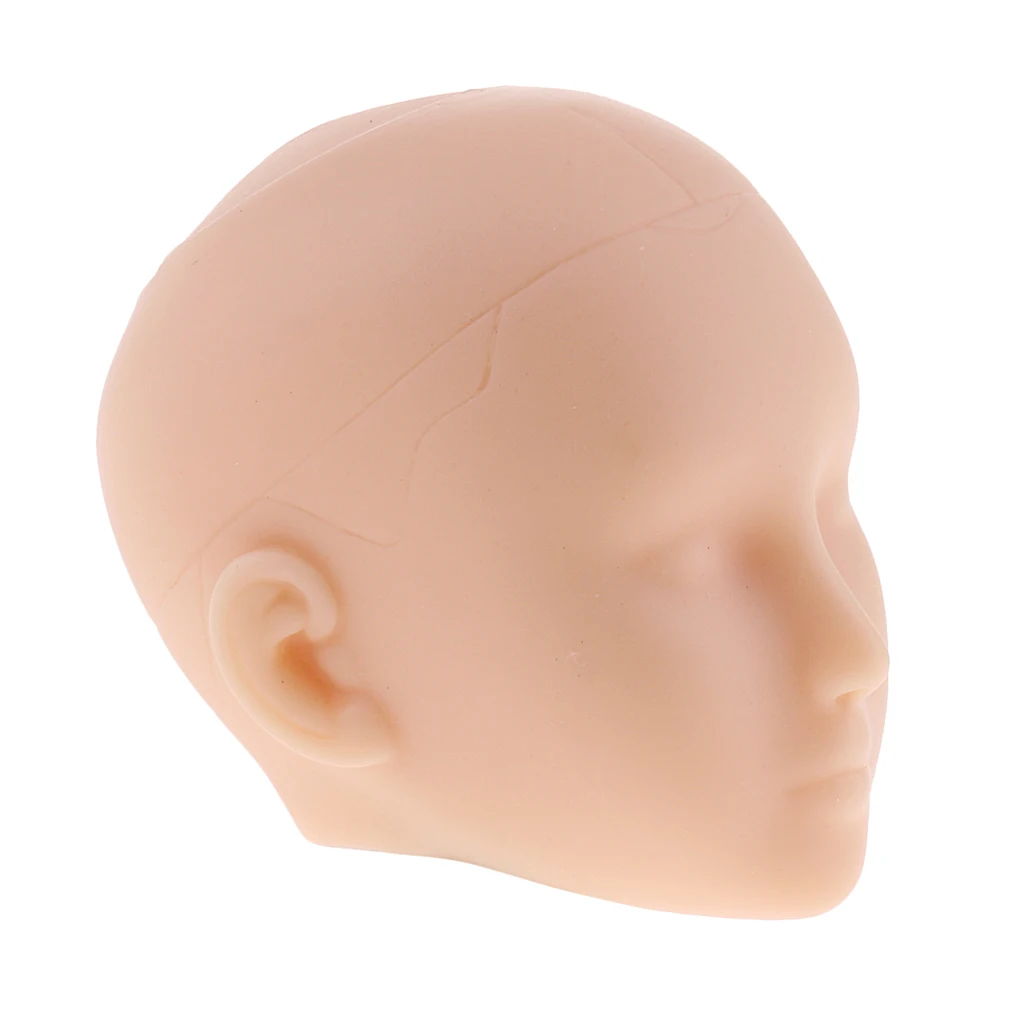 1:6 Scale Vinyl Action Figure Doll Head Reference Sculpting Makeup Practice for Dolls Model Children Toy White Skin/General Skin