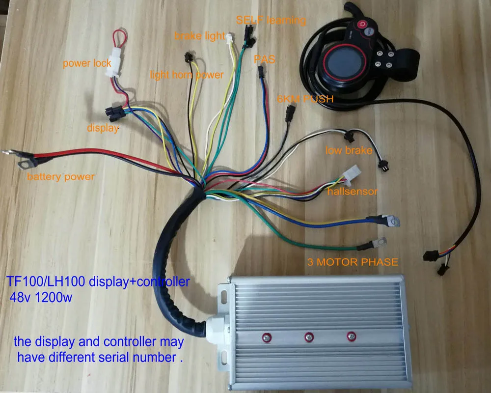 

400W-2000W BLDC 24V36V48V60V controller&LCD display with throttle shifter white/colored screen electric scooter MTB ebike parts