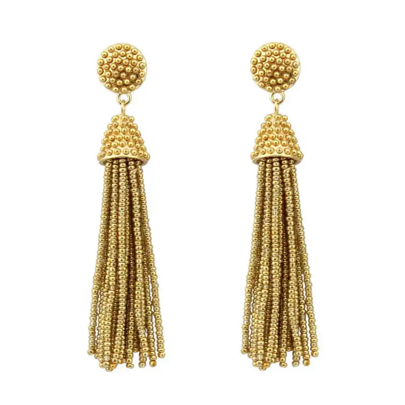 

14 colors option Bohemian Long Seed Beads Tassel Earrings for Women Fashion 2018 Designer Boho Dangle Earrings Jewelry Wholesale