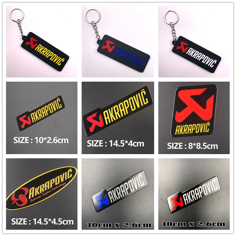 

Aluminium Motorcycle Exhaust Pipes Decal Sticker Cool Personality Scorpio For Akrapovic + Two Side Printed Rubber Key Ring
