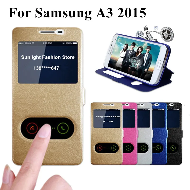 Peaktop A3 2015 حالة عالية الجودة فليب غطاء حقيبة لهاتف سامسونج غالاكسي A3 2015 بو الجلود أكياس الهاتف مع موقف وظيفة A3 غطاء