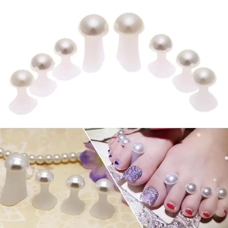 

8Pcs/set Silicone Toe Separators Orthotics Pedicures Foot Tool Toe Spacers Orthopedic Cushion Pedicures DIY Nail Tools