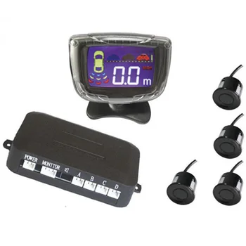 

4 Sensors 22mm Buzzer LCD Parking Sensor Kit Distance Display Car Reverse Backup Radar Monitor System 12V 6 Color Parking Assist