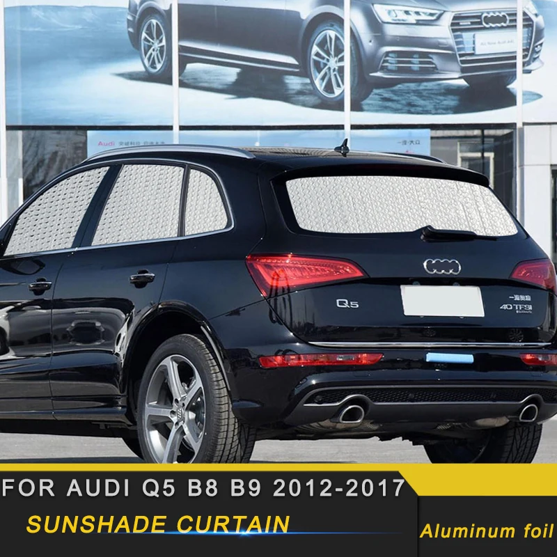 

For Audi Q5 B8 B9 2012-2017 Car Sun Shade UV Protection Curtain Sunshade Side Window Mesh Sun Visor Summer Film