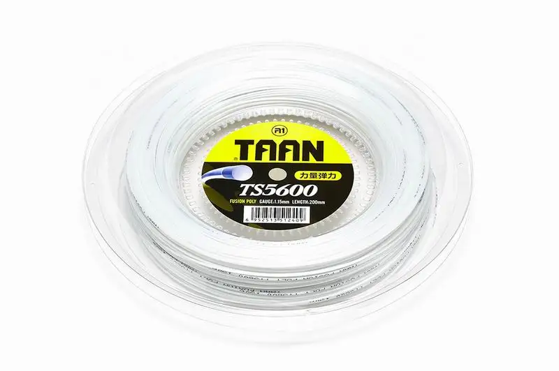 Аутентичная TT-5600 TAAN Fusion поли струна для теннисной ракетки/нить в катушке(200 м/катушка) Теннисная ракетка/Теннисная ракетка - Цвет: Белый