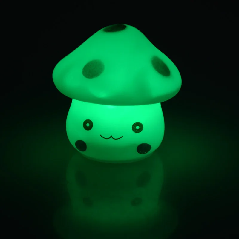 

LED Novelty Lamp 7-Color Changing Plastic Night Romantic Mushroom Light Cute Lamp Decor