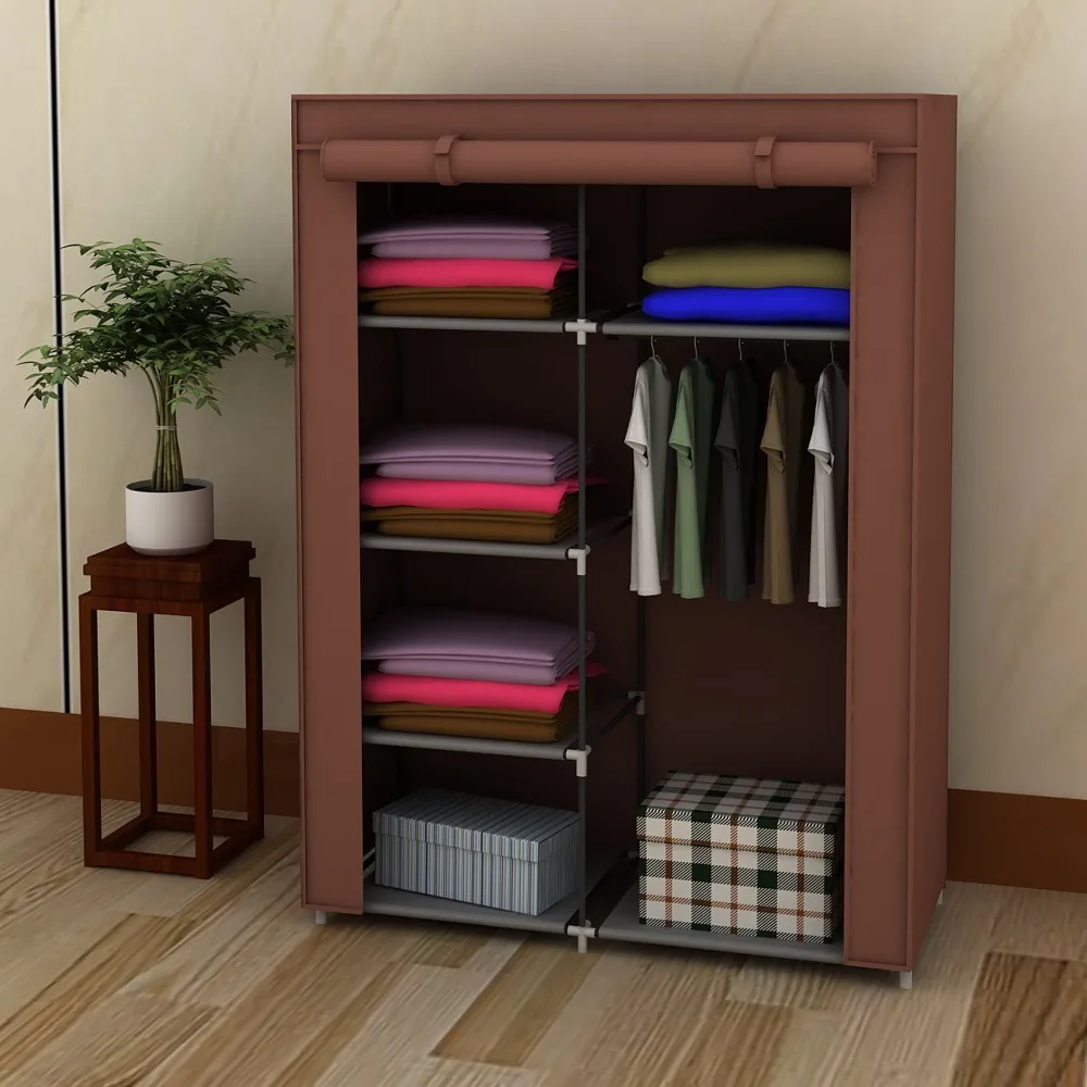 42" Portable Home Cloth Wardrobe Furniture Storage Closet Organizer