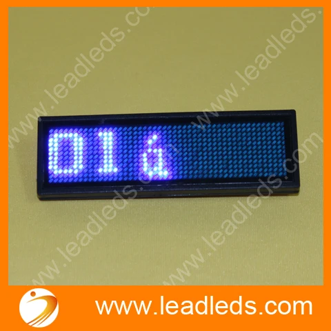 

5sets/lot for LED Programmable Scrolling Name Message Badge Tag Digital Display Advertising