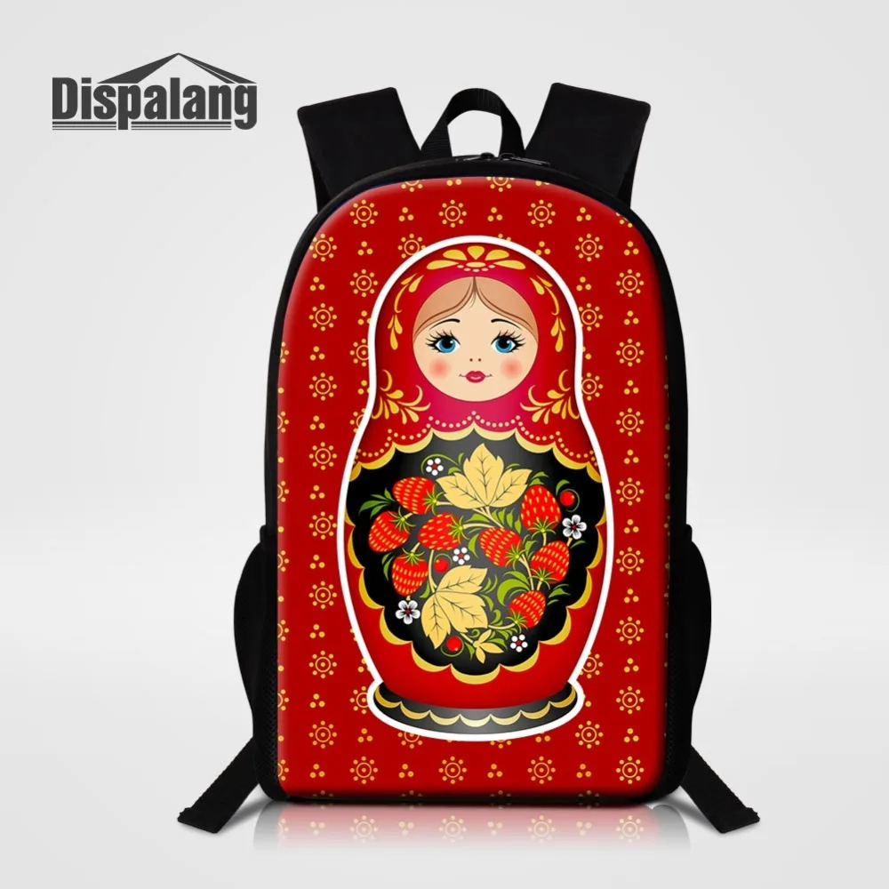 Dispalang Novelty Russian Nesting Dolls Matryoshka Doll Backpack Cute Kids School Bags For