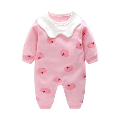 Комбинезон для младенца из натурального хлопка - Цвет: Pink persimmon