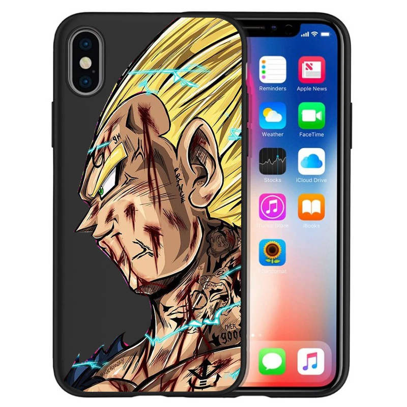 Роскошный чехол для iPhone X Goku Dragon Ball Super Saiyan vegeta Дракон 5 5S 6 6 S 7 8 Plus X XS Макс Мягкий силиконовый чехол случае Etui