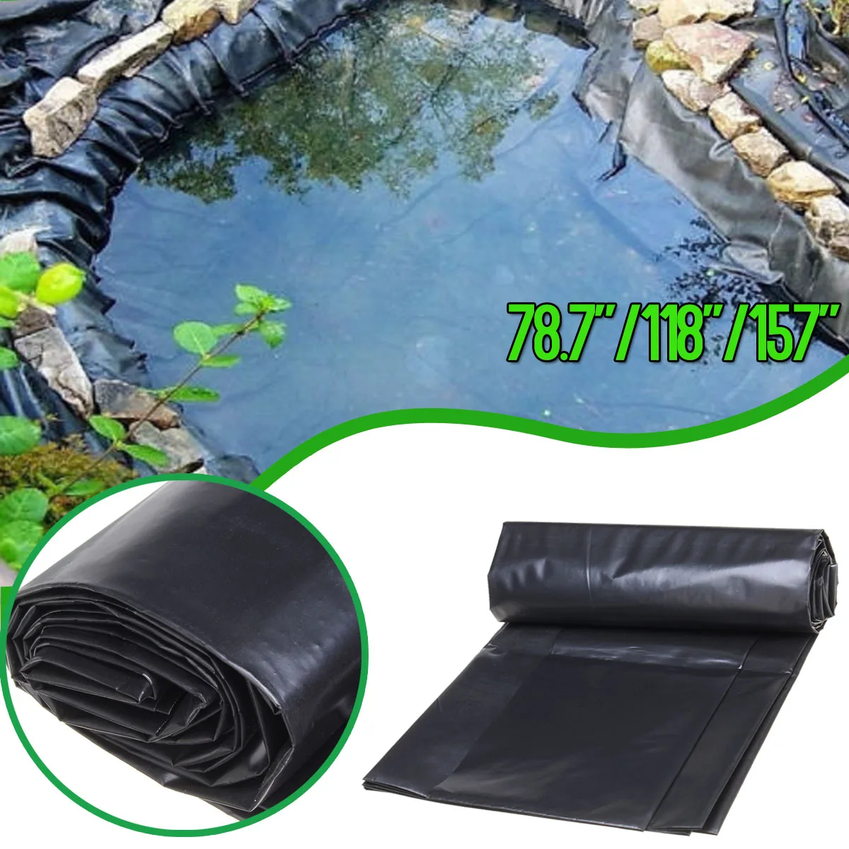 Goedkoop KIWARM 3 Size Fish Pond Liner Tuinen Zwembaden 13ft HDPE Grote Visvijver Liner Tuinen Landschapsarchitectuur Zwembaden Membraan Versterkte