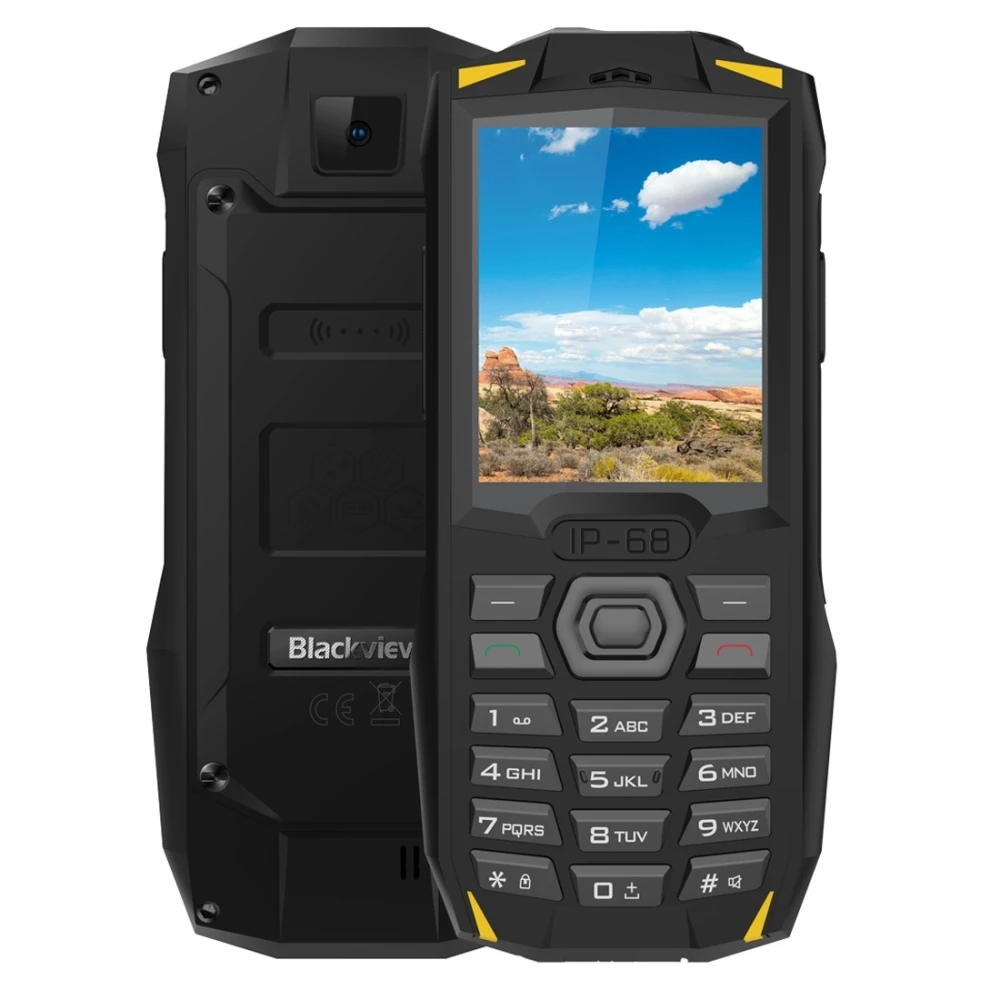 Blackview a BV1000 resistente teléfono móvil IP68 impermeable a prueba de polvo a prueba de golpes a prueba de 3000 mAh 2,4 pulgadas FM Bluetooth GSM 2G Dual SIM teléfono Móvil