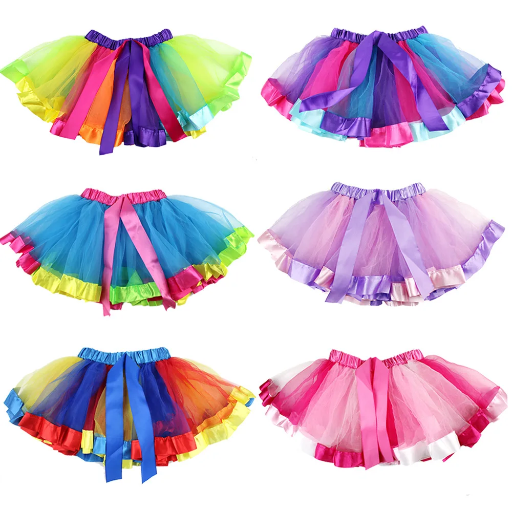 Г. Модная Радужная юбка-пачка для новорожденных девочек от 8 лет, одежда для малышей 10 цветов, реквизит для фотосессии, день рождения, косплей
