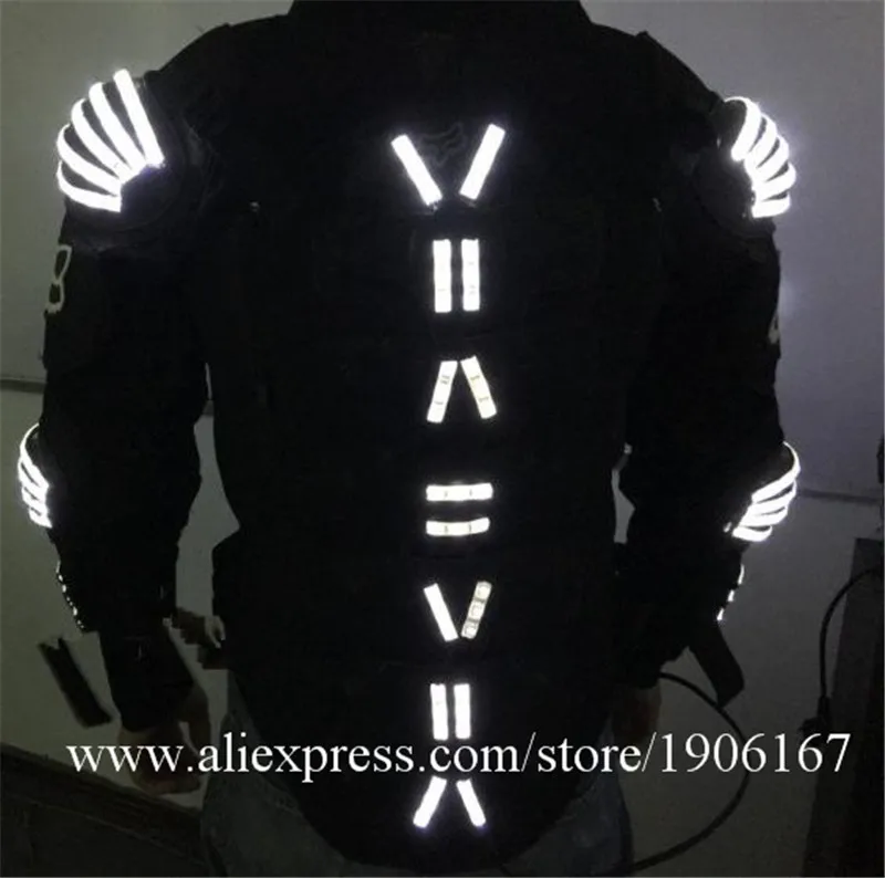 Led Luminous Costume Clothes For Dancing LED Growing Lighting Robot Suits Clothing Men Event Party Supplies01