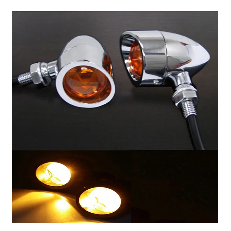 

2PCS Chrome Motorcycle Turn Signals Bullet for Honda VTX 1800 TYPE C R S N RETRO