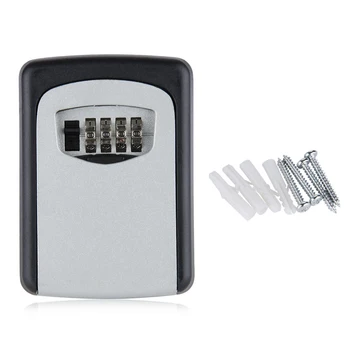 

KSOL Wall Mounted 4 Digit Combination Key Storage Security Safe Lock Outdoor Indoor